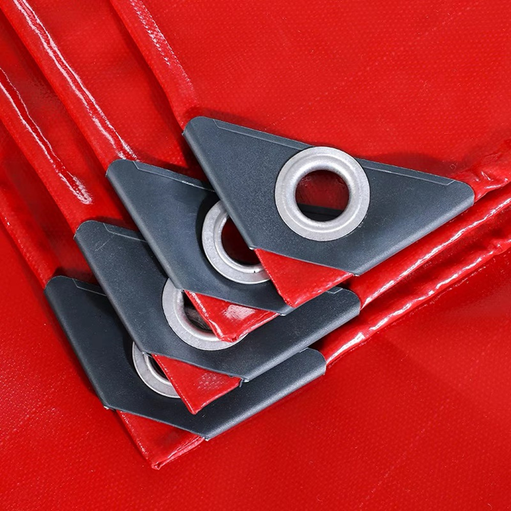 18oz PVC Vinyl Tarpaulin PVC Snow Removal Tarp With Straps For Construction Site