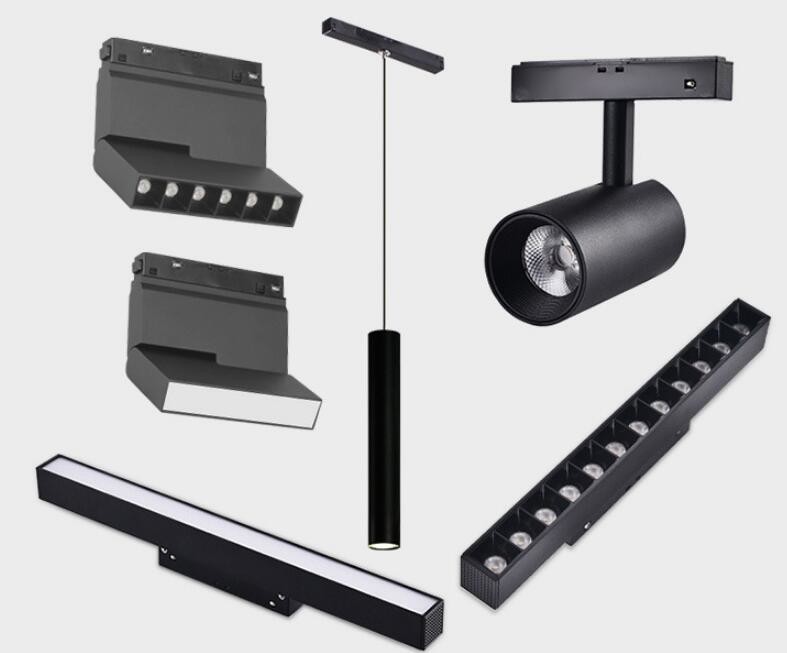 12w 25w 40w magnetic track light system led track linear light magnetic track rail Foldable grill lamps