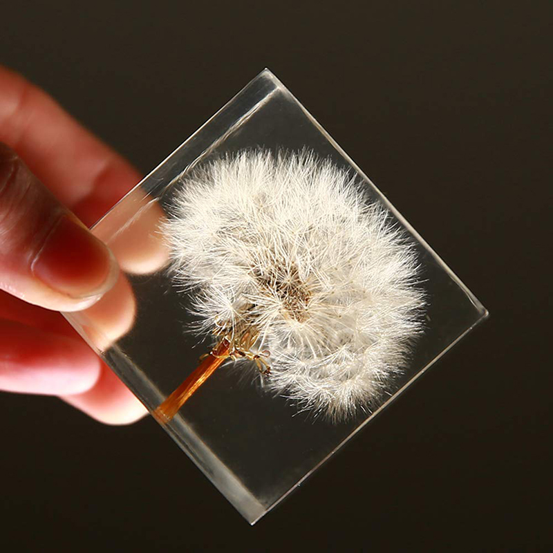 cubic Acrylic resin paper weight with custom embedding inside