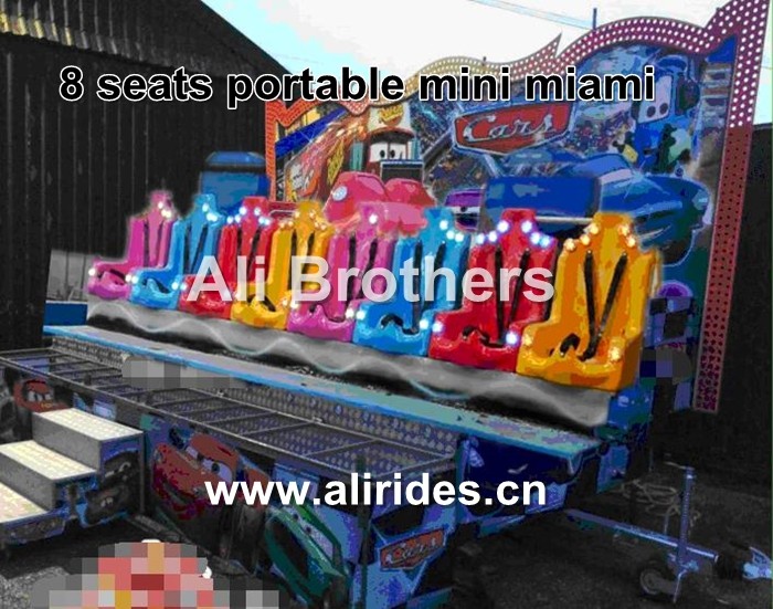 Mobile Ride Amusement Equipment trailer mount super miami for sale funfair games