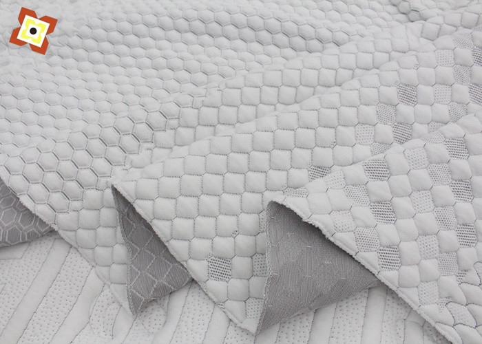 Air Layer Elastic Mattress Quilting Fabric Jacquard Grey Bamboo Fiber Mattress Pillow Fabric