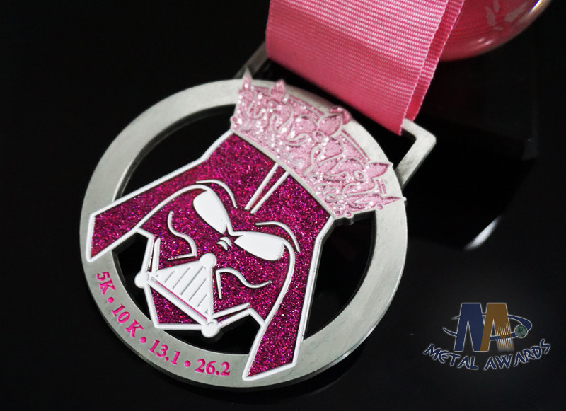 Unique Decoration Enamel Medals For Sports Events Gliter Color Anti Corrosion