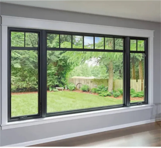 Modern Style SKATE Waterproof Black Alloy Aluminium Double Glazed Casement Windows