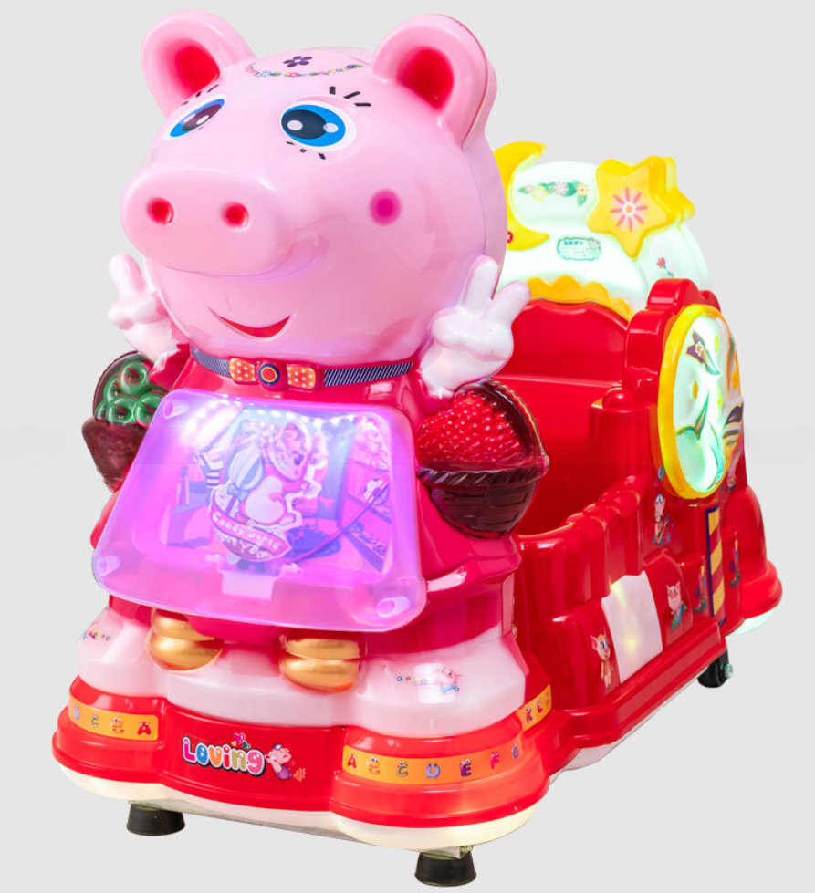 Dreamland New Style Pig Kiddie Rides Coin Operated Arcade Kiddie Swing Kiddie Ride Game Machines