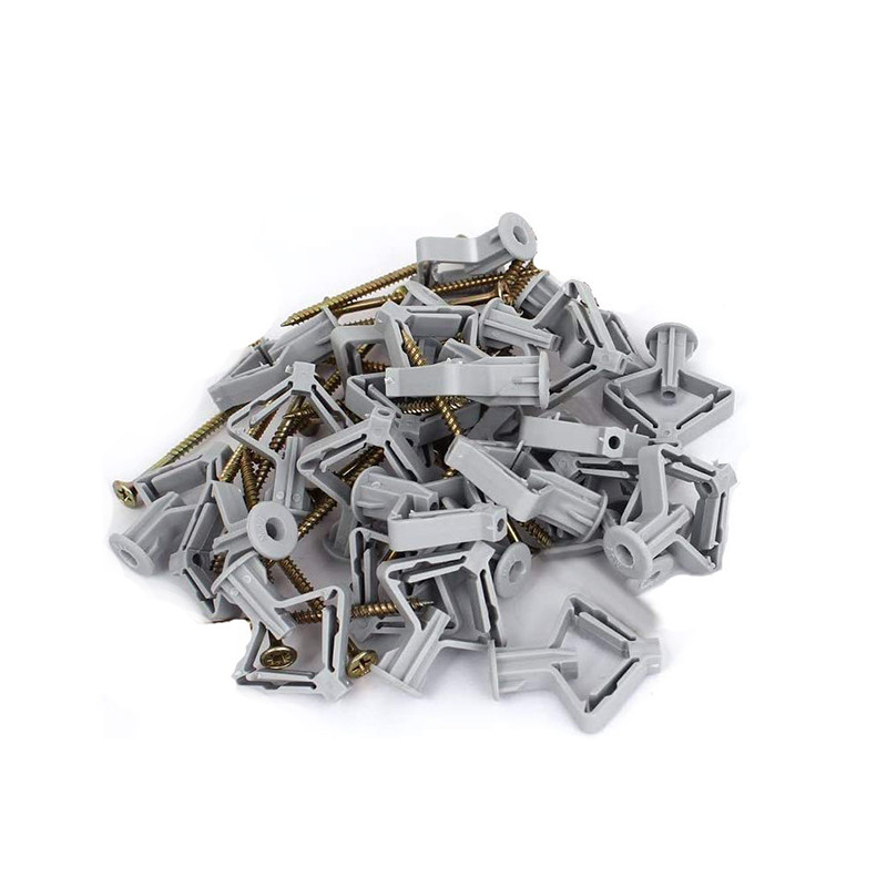 Durable Brick Wall Anchors , Plastic Butterfly Anchor With Self Tapping Screw