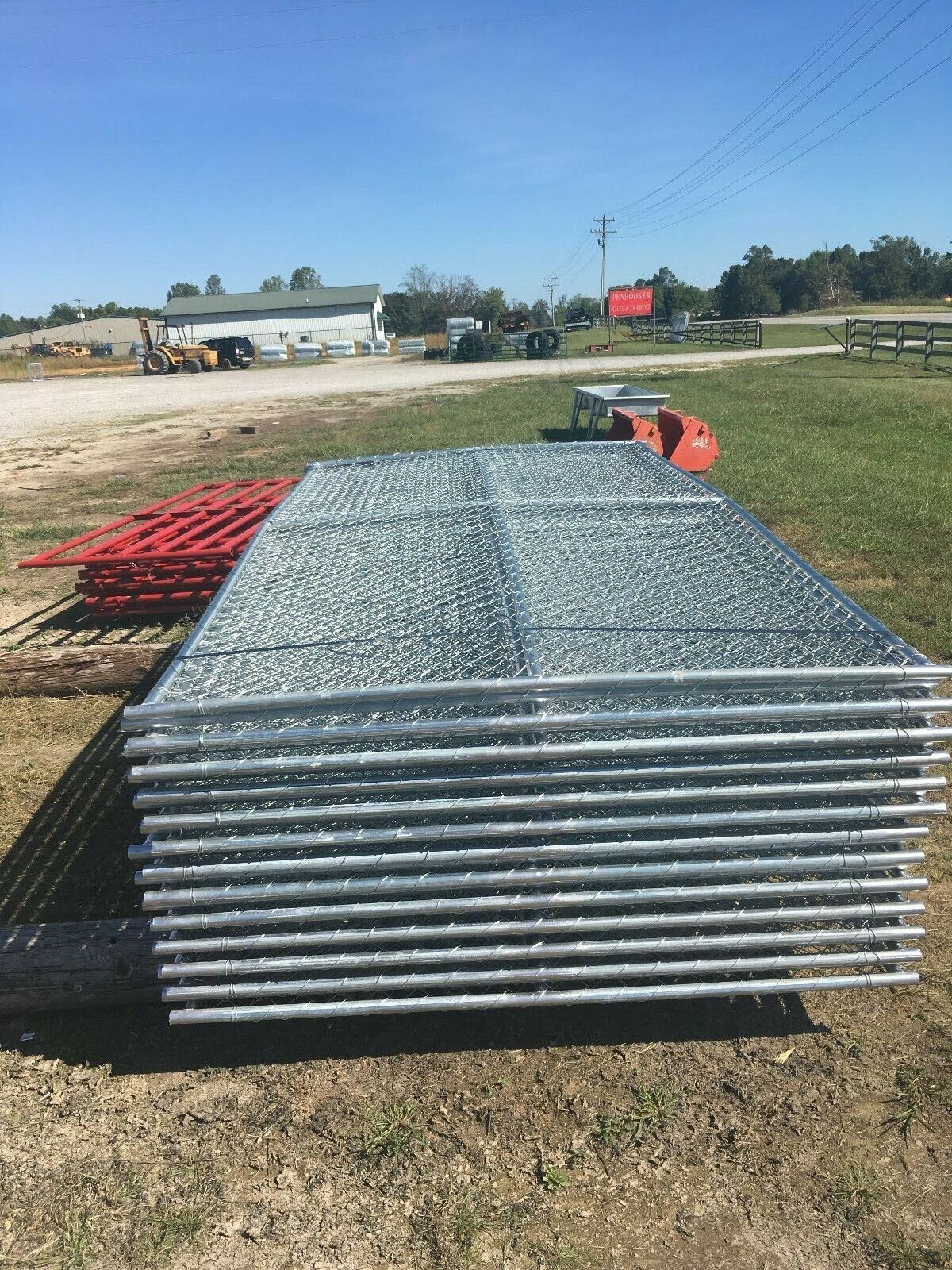 6ft X 12ft Temporary Fence Panel Hot Galvanized Chain Link Construction