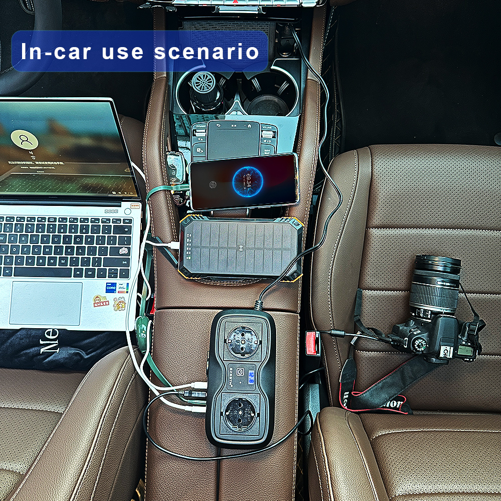Car Power Inverter Dc 12v To 110v Ac Dual Usb 3.1A GaN PD Quick Charger