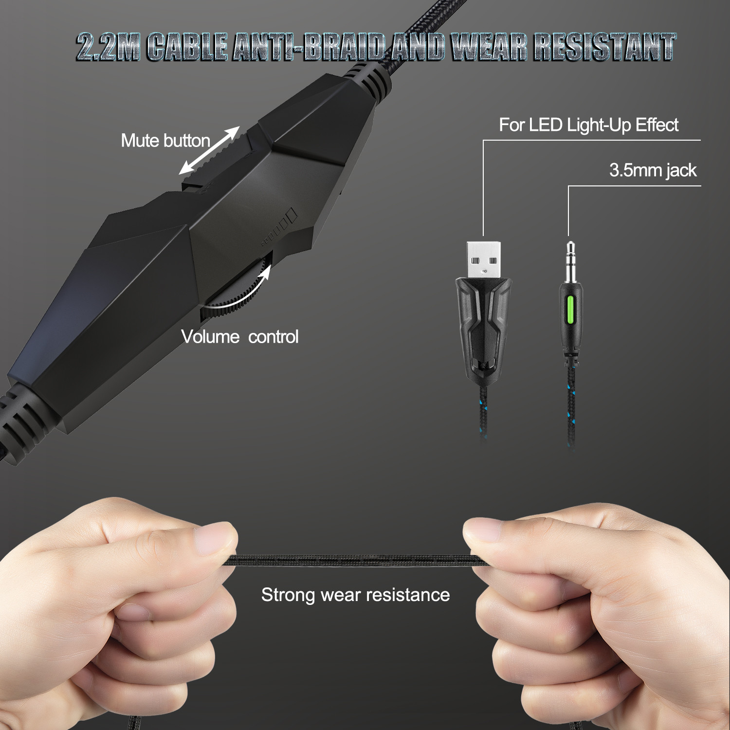 Surround Sound 117dB 2.2kohm Onikuma K19 Gaming Headset