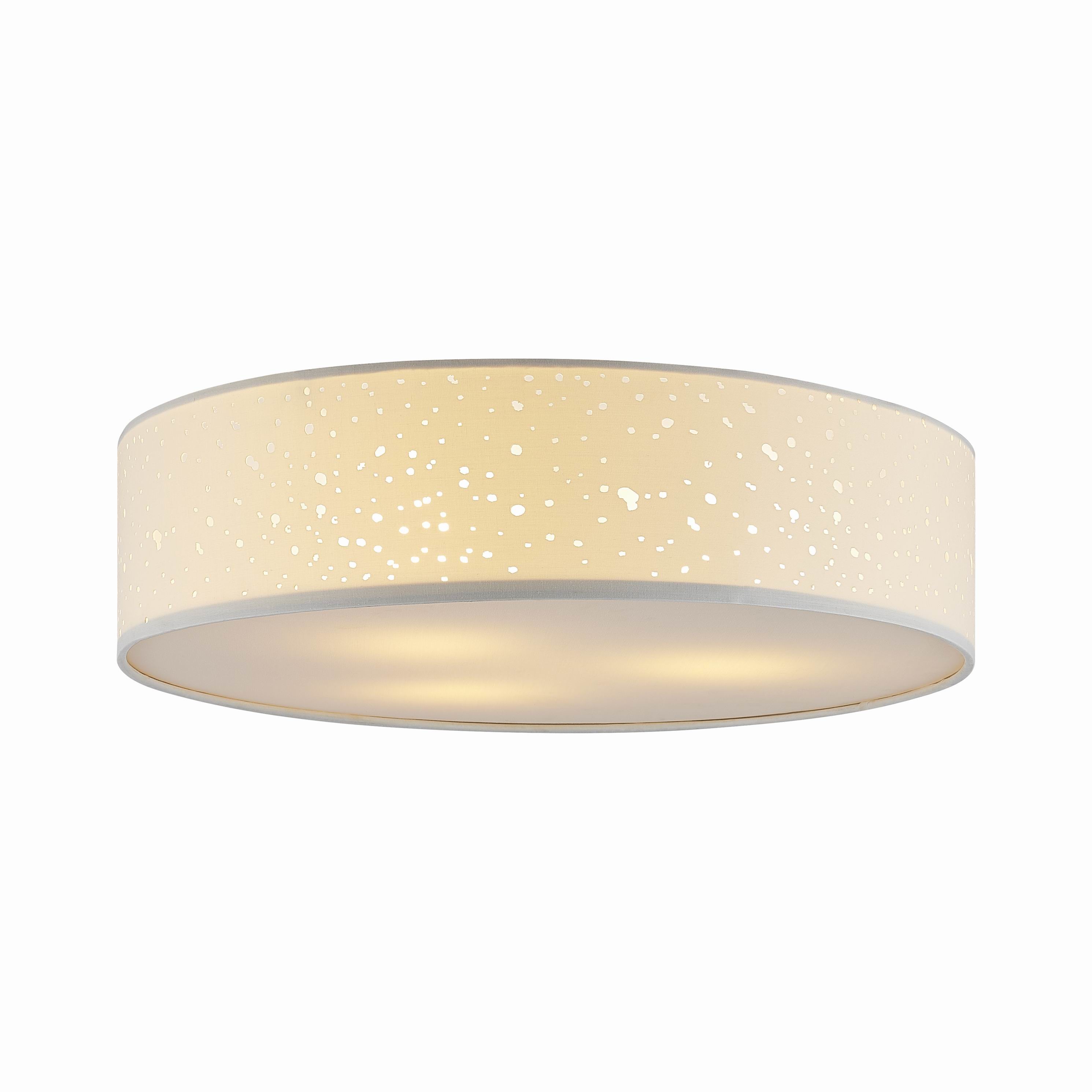 Dot Cut Drum Ceiling Lamp Shade AC220 Easy Fit Ceiling Light IP20
