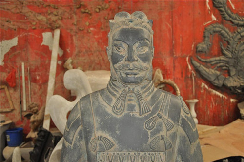 Terracotta Warriors Outdoor Garden Sculptures Fiberglass Life Size Painted
