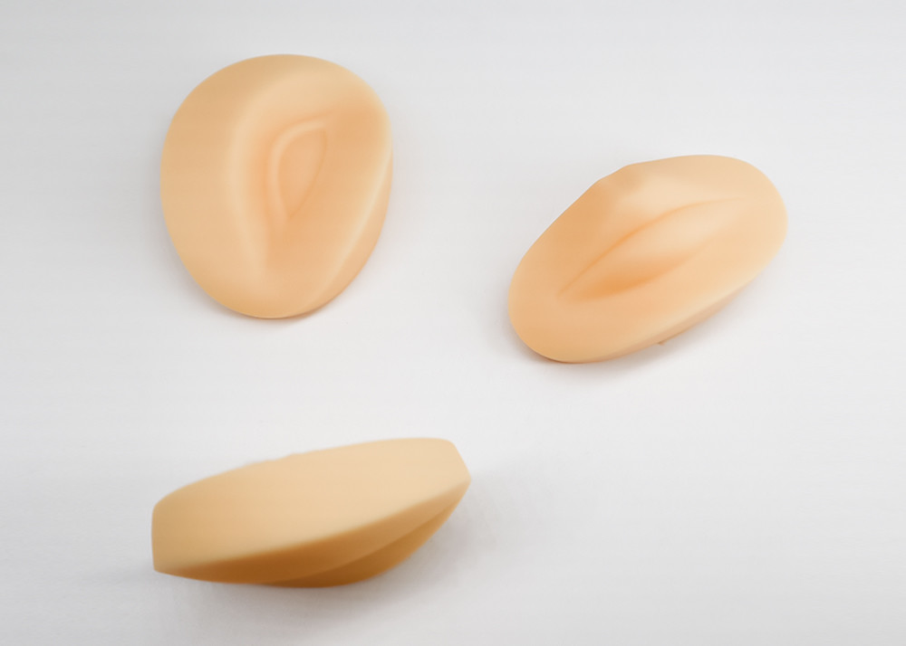 Yellow Silicone 3D Permanent Makeup Practice Skin Eyes And Lips Parts For Tattoo Mannequin Head
