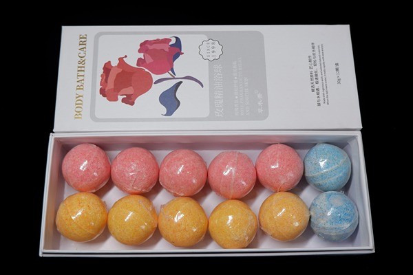 Rose Essential Foot Bath Ball 30g×12PCS Moisturizing Bath Bomb Foot Soak