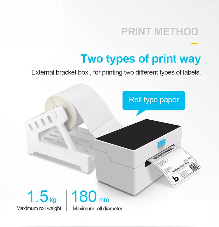 110mm Bluetooth Shipping Thermal Label Printer 4x6 150mm / S