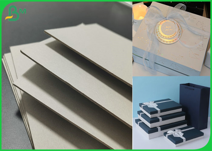 Durable A4 A3 Sheets 1.2MM 1.8MM Thick Uncoated Two Sides Grey Packaging Board 