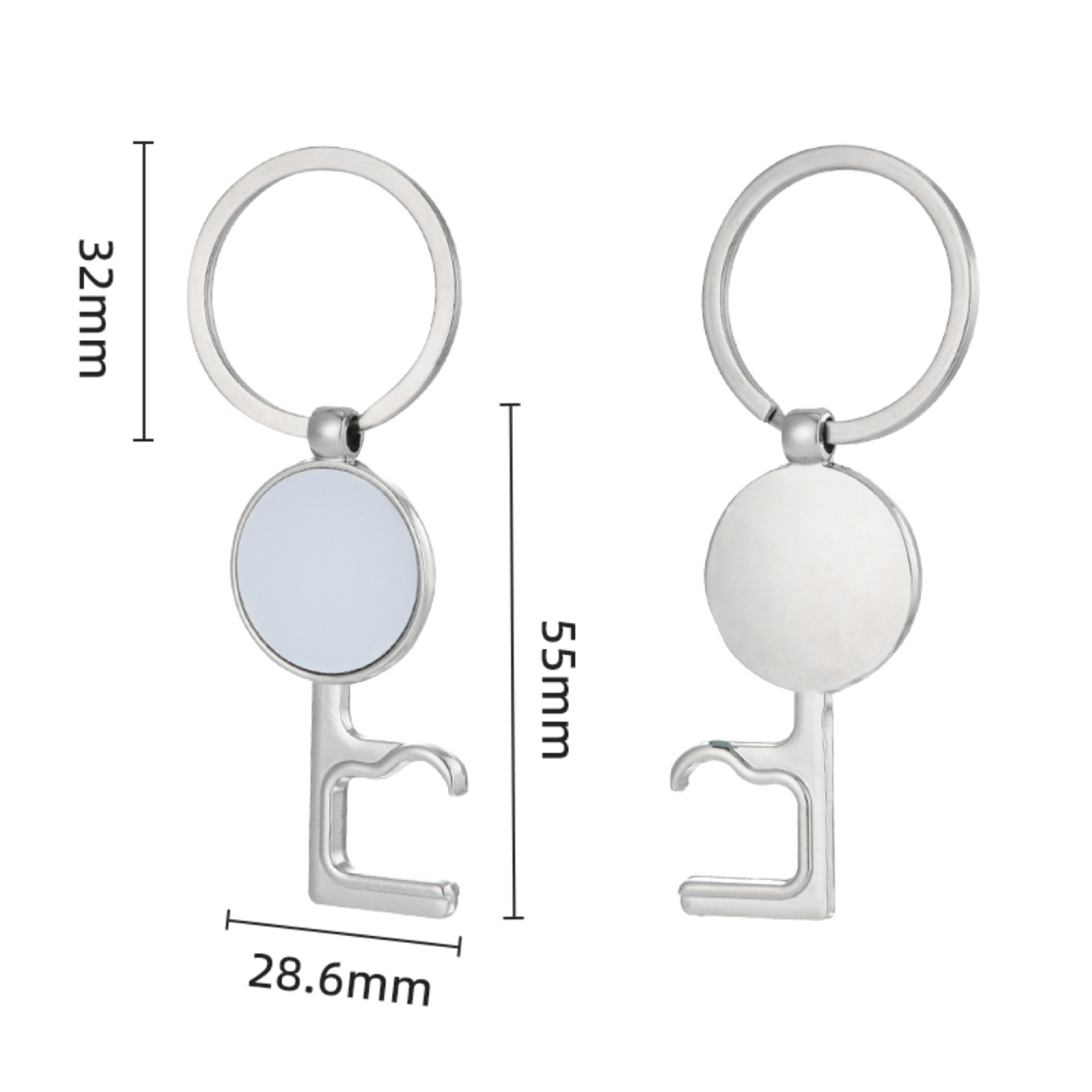Sublimation Blanks Metal Bottle Opener Keychain Customized Sublimation Items