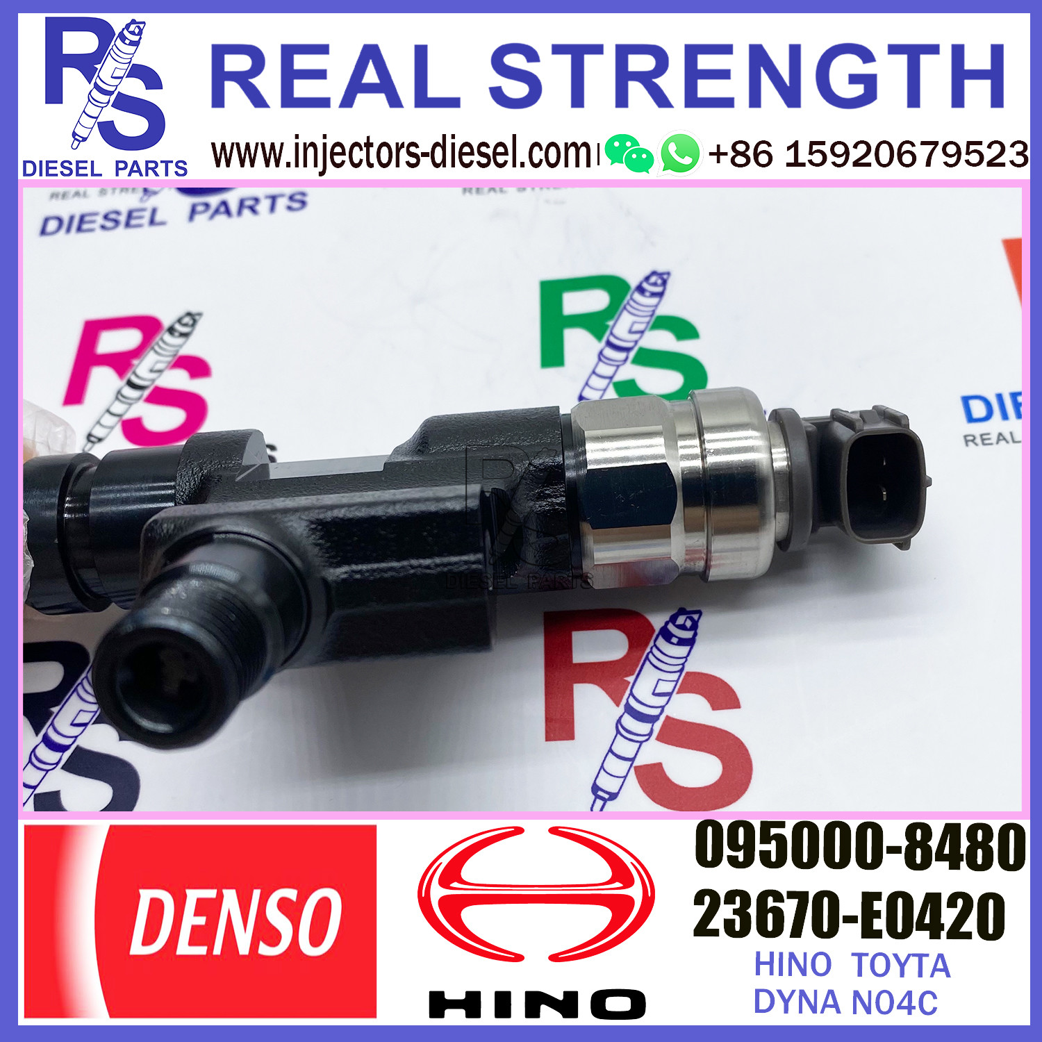Diesel Fuel Injector 095000-8480 23670-E0420 For HINO N04C 23670-78070 23670-79086