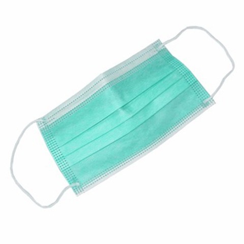 Green Color Healthy Disposable Breathing Mask With Widen High Elastic Earband