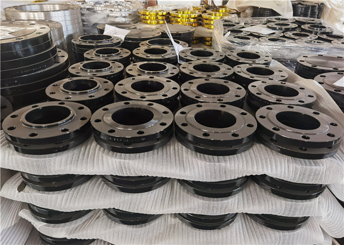 Sa / A105n Ansi B16.5 Slip On Pipe Flanges Black Paint