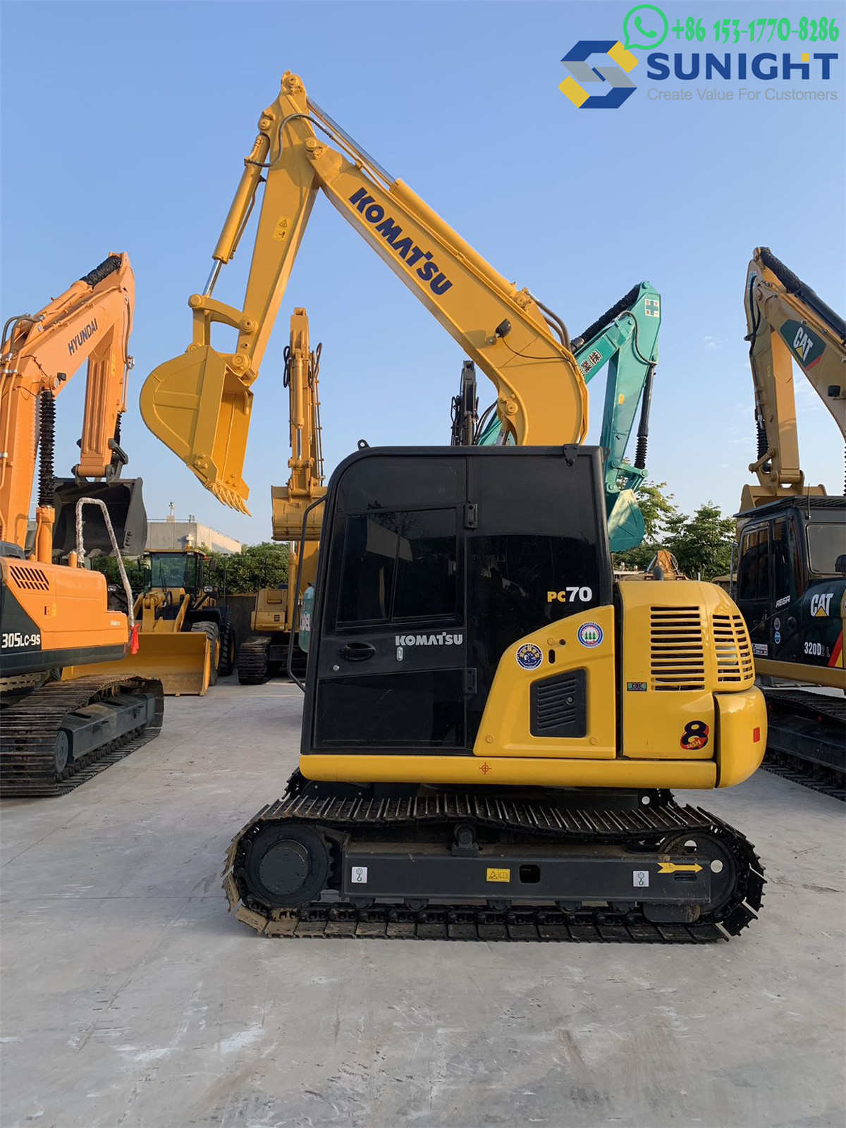 Used Excavator KOMATSU PC70 Excellent Condition Good Performance 7 Ton Second Hand Digger