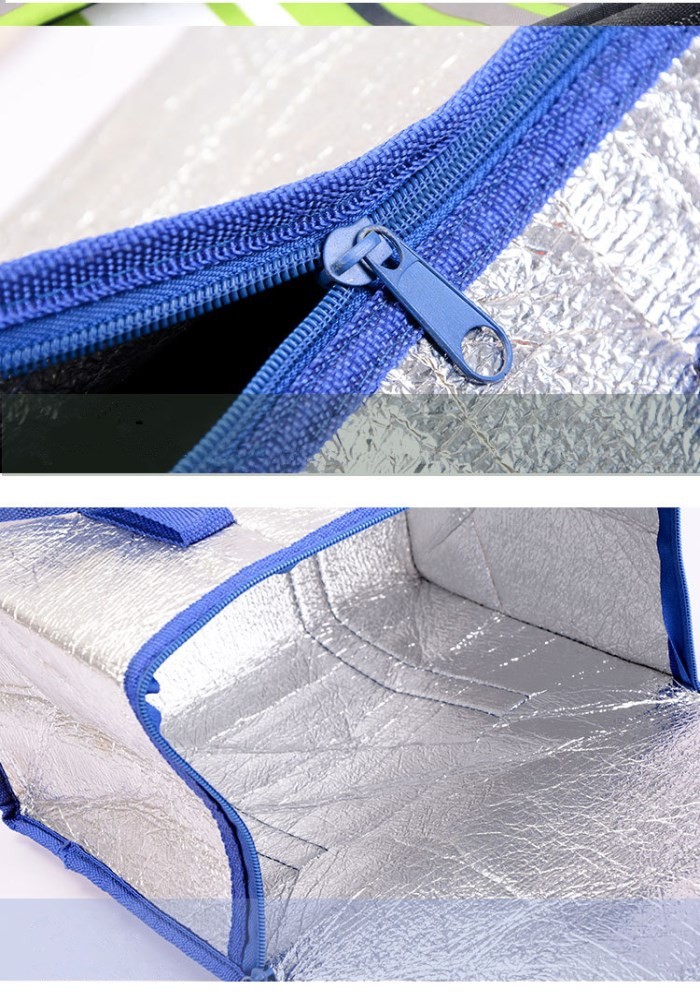 wholesale portable large aluminium foil cooler bag reusable lunch insulated carry case food delivery box for food beer