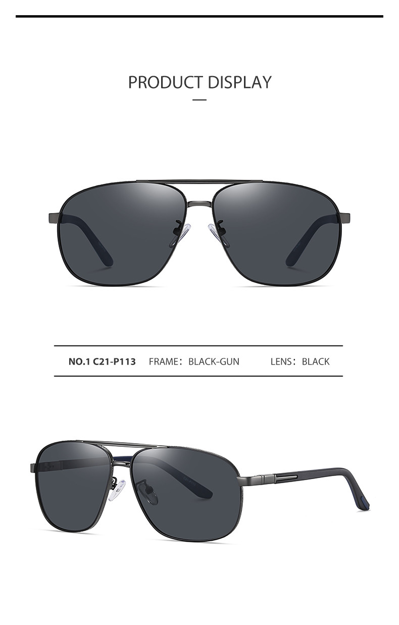 Custom metal polarized sunglasses 5.70 Inches , Men Women Universal Eyewear