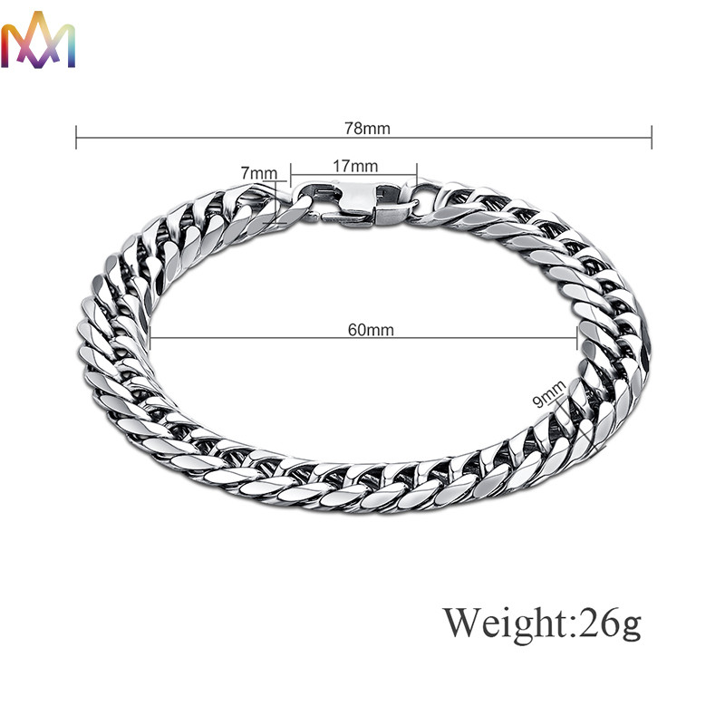 Mens ID 64MM 67MM Engraved Wide Curb Chain Bracelet