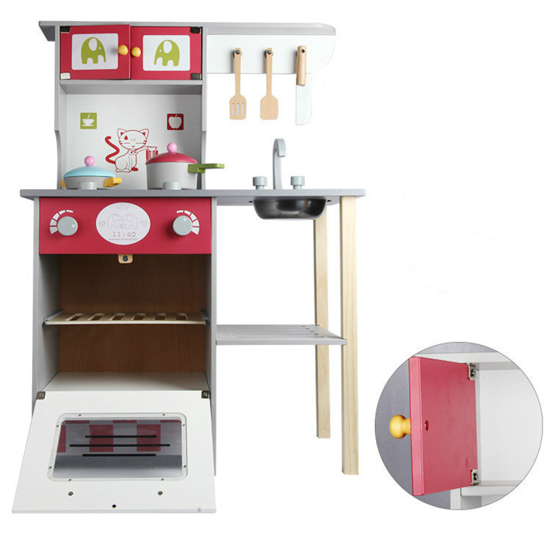 House 84cm Wooden Role Play Sets 60cm Puzzle Wooden Role Play Food