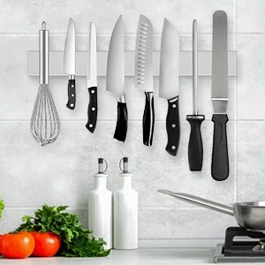 Stainless Steel Wall Magnetic Knife Holder for Home Kitchen 8''-24 inch Knife Set
