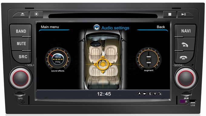 Ouchuangbo Car DVD GPS S100 Platform for Audi A4(2002-2008) DVR Bluetooth Audio Video Player