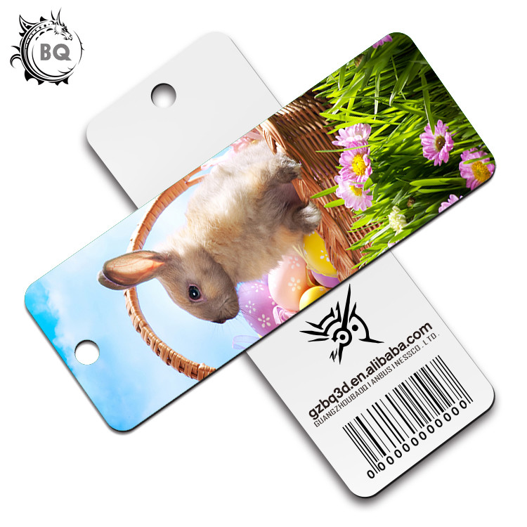 Custom 0.6 mm PET 3D Lenticular Bookmark With Two Sides CMYK Printing