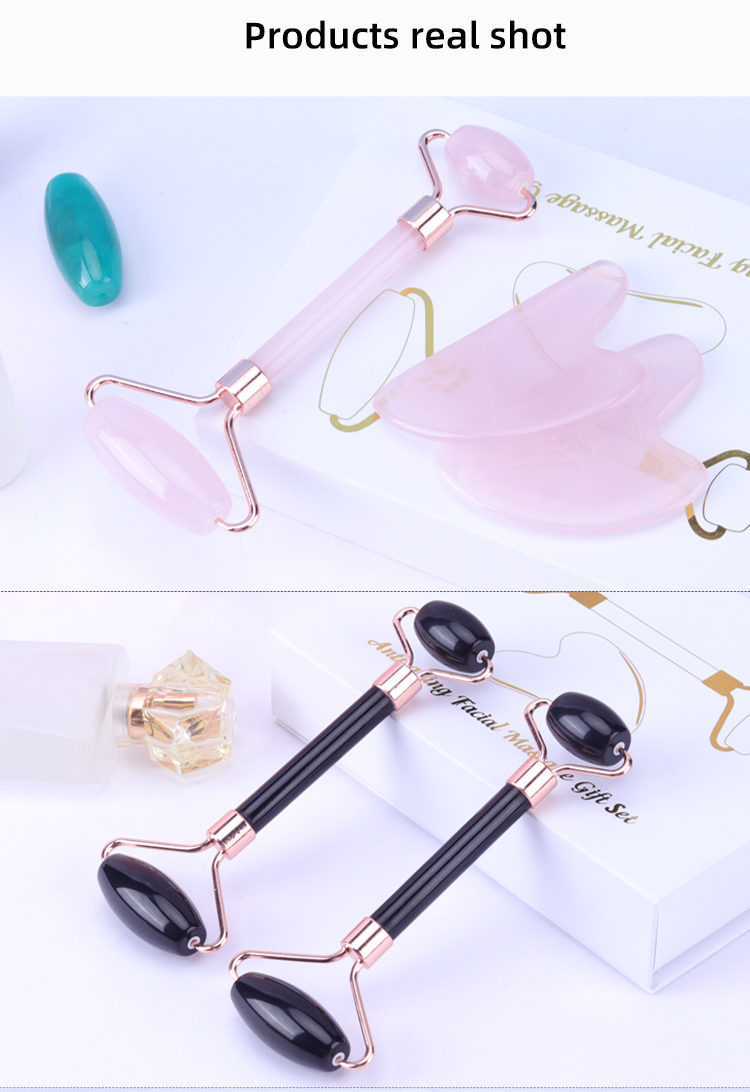 Pink Face Massager Roller , Jade Massager Roller OEM ODM Service