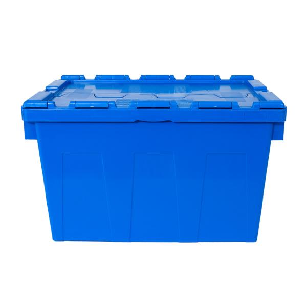Solid Box Style Plastic Moving Crate for Water and Food Warehouse Customized Logo