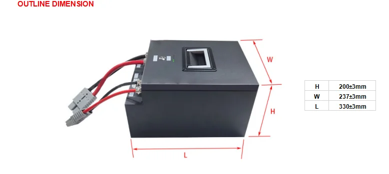 AGV Industrial Lithium Battery LFP 24V 50Ah Lithium Ion Battery 2000 Times