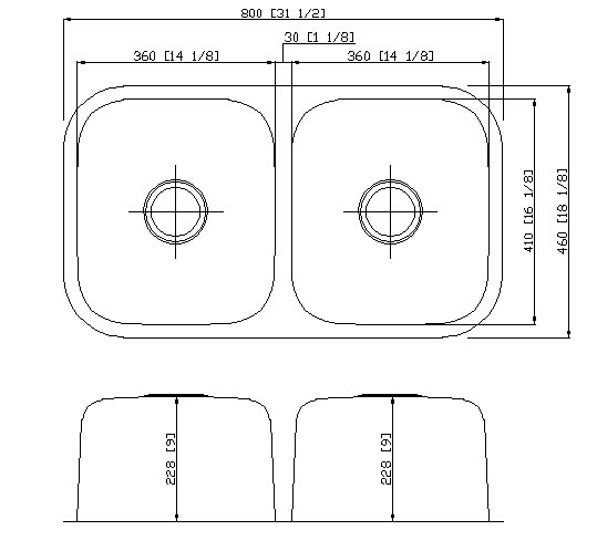 Family Restaurant Handmade Double Bowl Kitchen Sink Without Faucet