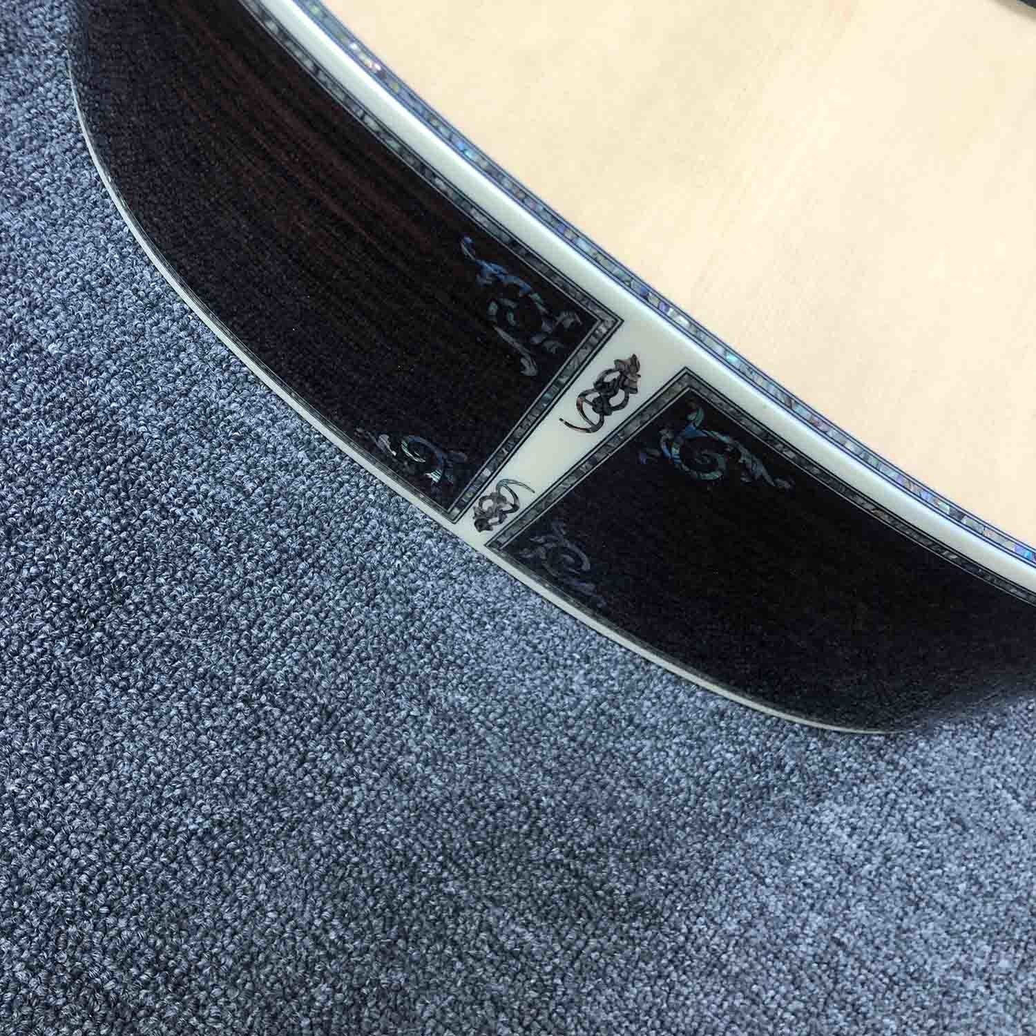 Custom AAAAA Handmade D100AA All Solid Wood Vintage D Dreadnought D100A Acoustic Guitar Deluxe Full Abalone Binding