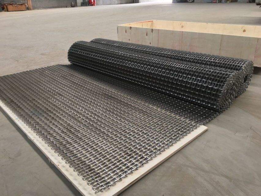 304 Stainless Steel Flex Weave Square Wire Mesh Conveyor Belts