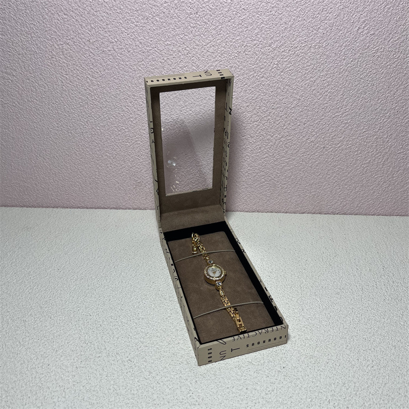 Luxury Black Small Present Craft Gift Jewelry Packaging Cardboard Watch Strap Box Paper