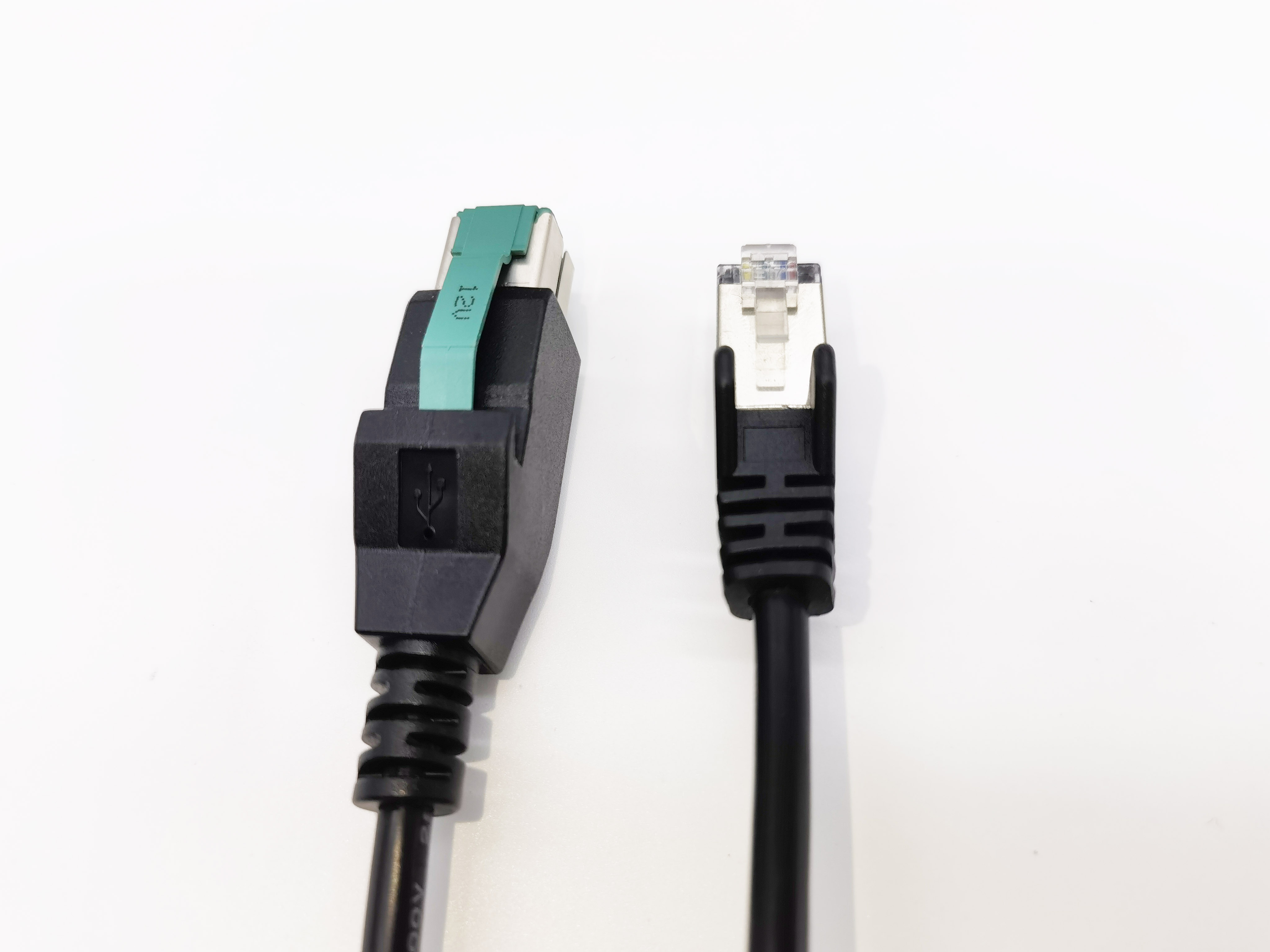 PVC TPE 24V Powered USB 12V Cable Male To RJ45 6A Fast Charging