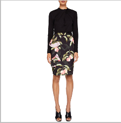 Women sexy polka dot 3/4 formal skirt