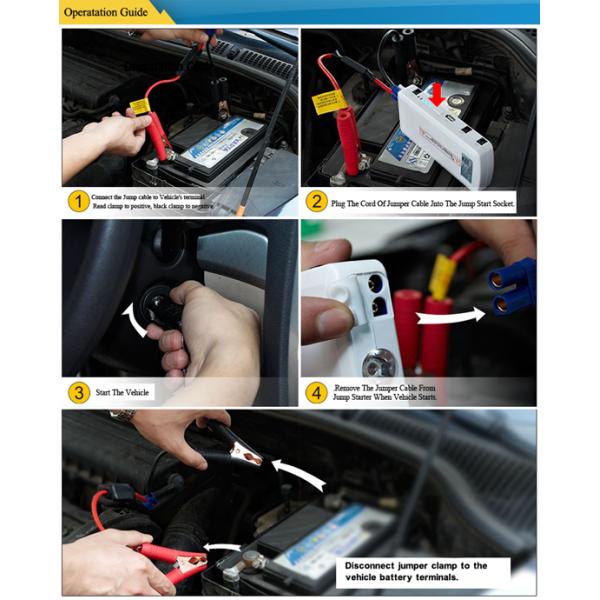 Multifunction Portable Car Jump Starter , Car Emergency Auto Jump Starter