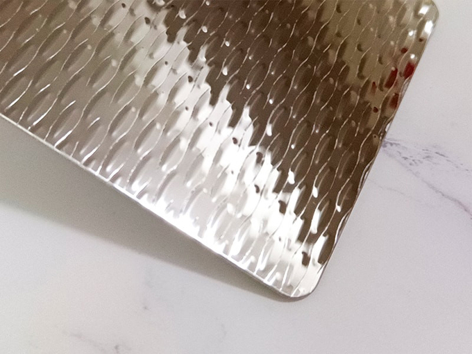 304 316 2B/BA Finish Embossing 2WL Textured Metal Plate Woven Texture Pattern Stainless Steel Sheet