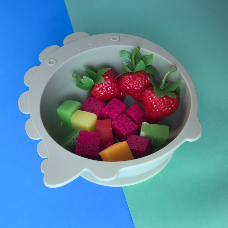 Dinosaur Shape Silicone Eating Utensils Set Dishes Customized For Baby Feeding