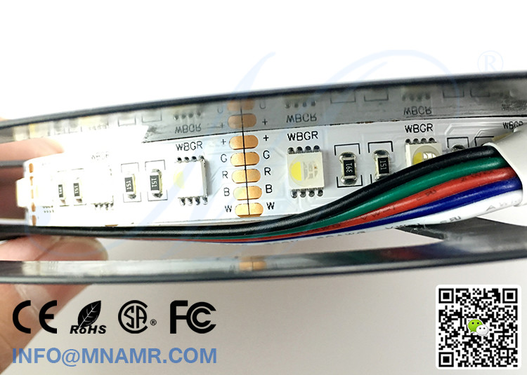 China Supplier 12 Volt 15W 5M/Reel LED Tape Lights RGB CW Under-cabinet Lighting