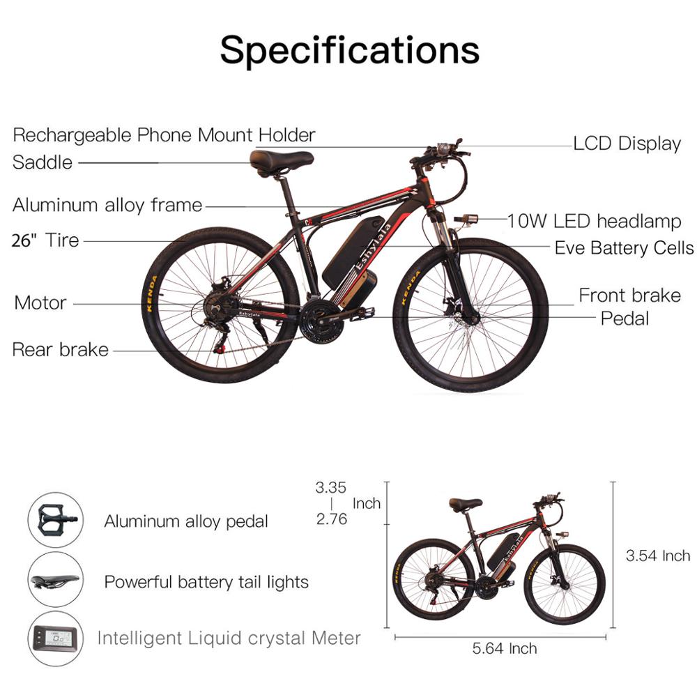 21 Speed 350W Portable Electric Bike Alloy Frame Brushless Motor