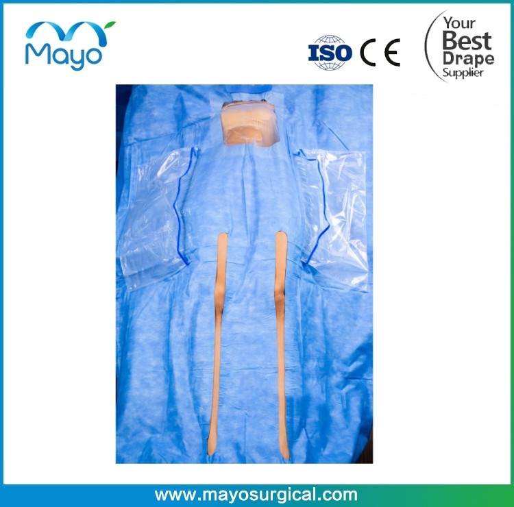 Reinforced Material Surgical Cardiac Drape For Cardiovascular Surgeries