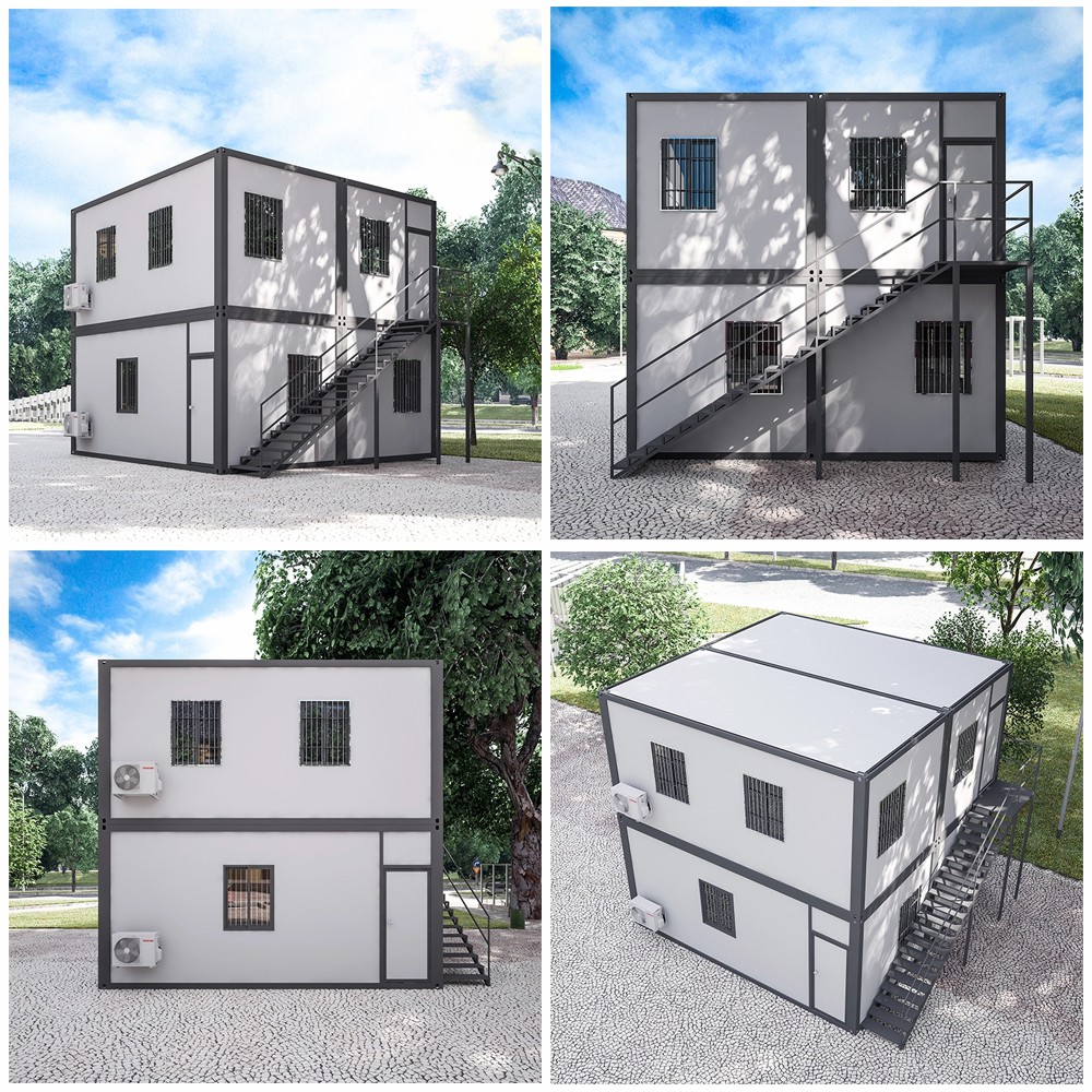 Modern Frame Cheap Easy Assemble 2 Story China Prefabricated 20ft 40 Ft Shipping Prefab Container Modular House
