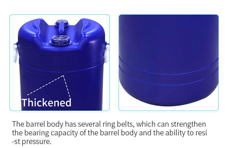HDPE Blue 60L 55 Gallon Plastic Drum With Pastic Handle OEM ODM