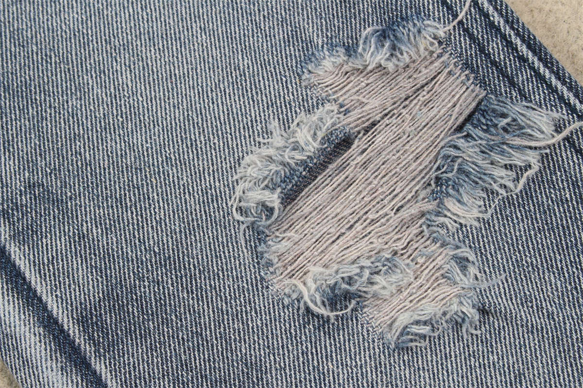 14 Once 100% Cotton Denim Fabric 7X6 Construction Dark Blue