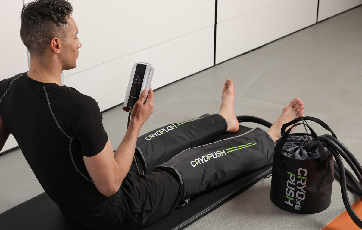 Electric Air Pressure Massage Dual Cold Compression System Full Leg Recovery