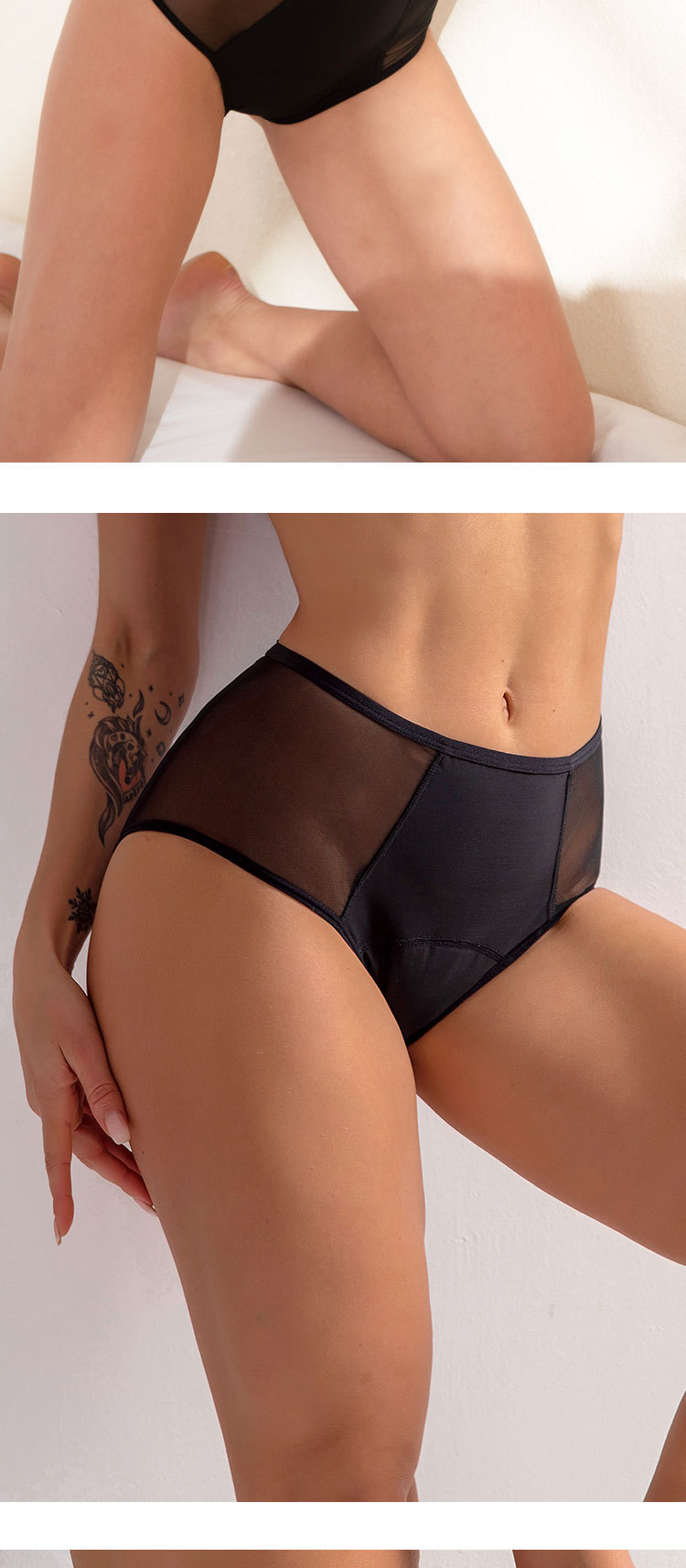 High Rise Leak Proof Period Underwear XS-4Xl Absorbing Women Sexy Underwear